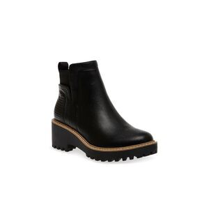 DV BY DOLCE VITA RIELLE LUG SOLE CHELSEA BOOT WOMEN BLACK EXOTIC SIZE 9.5 M